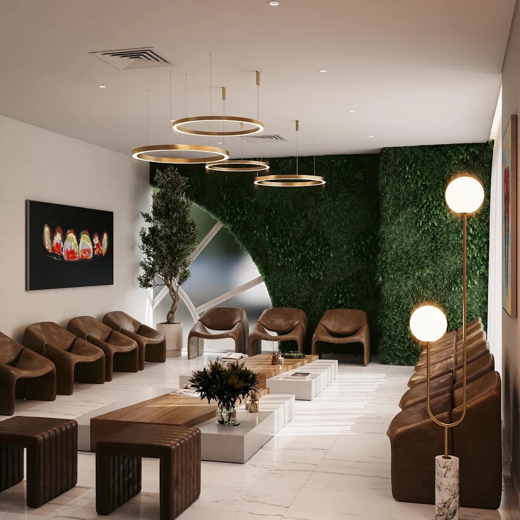 Xiluet patient lounge with living green wall